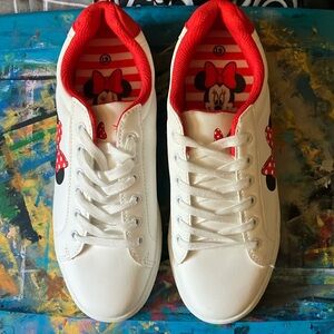 White Minnie Mouse adult sneakers